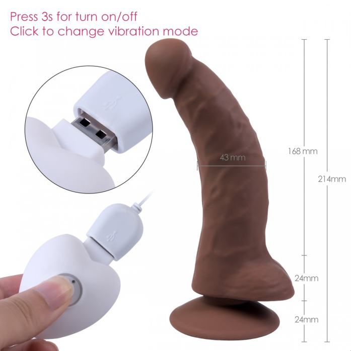 Worker - 20 Speeds Realistic Penis Shaped Dildo For Women