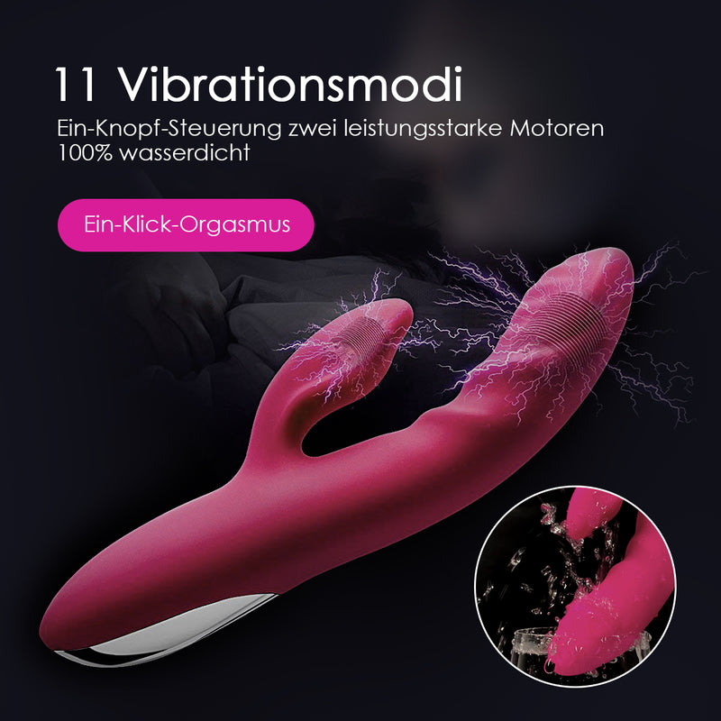 (UPC: 737311759678)Vibrator für Klitoris und G-Punkt mit Rabbit Vibratoren 11 Vibrationsmodi, Analvibrator Realistische Dildo Silikon Sexspielzeug für Paare