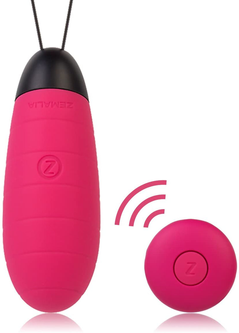 ZEMALIA Silikon Vibrierendes Ei per Funkfernbedienung, Vibration für weibliche Klitoris und Paare mit 5 Vibrationsmodi(UPC:746060283464)